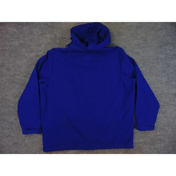 New York Giants Jacket Mens 2XL Blue Solid Softshell Hooded NFL Full Zip Coat